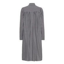 Load image into Gallery viewer, The Tie Dress - Dark Blue/Grey Check